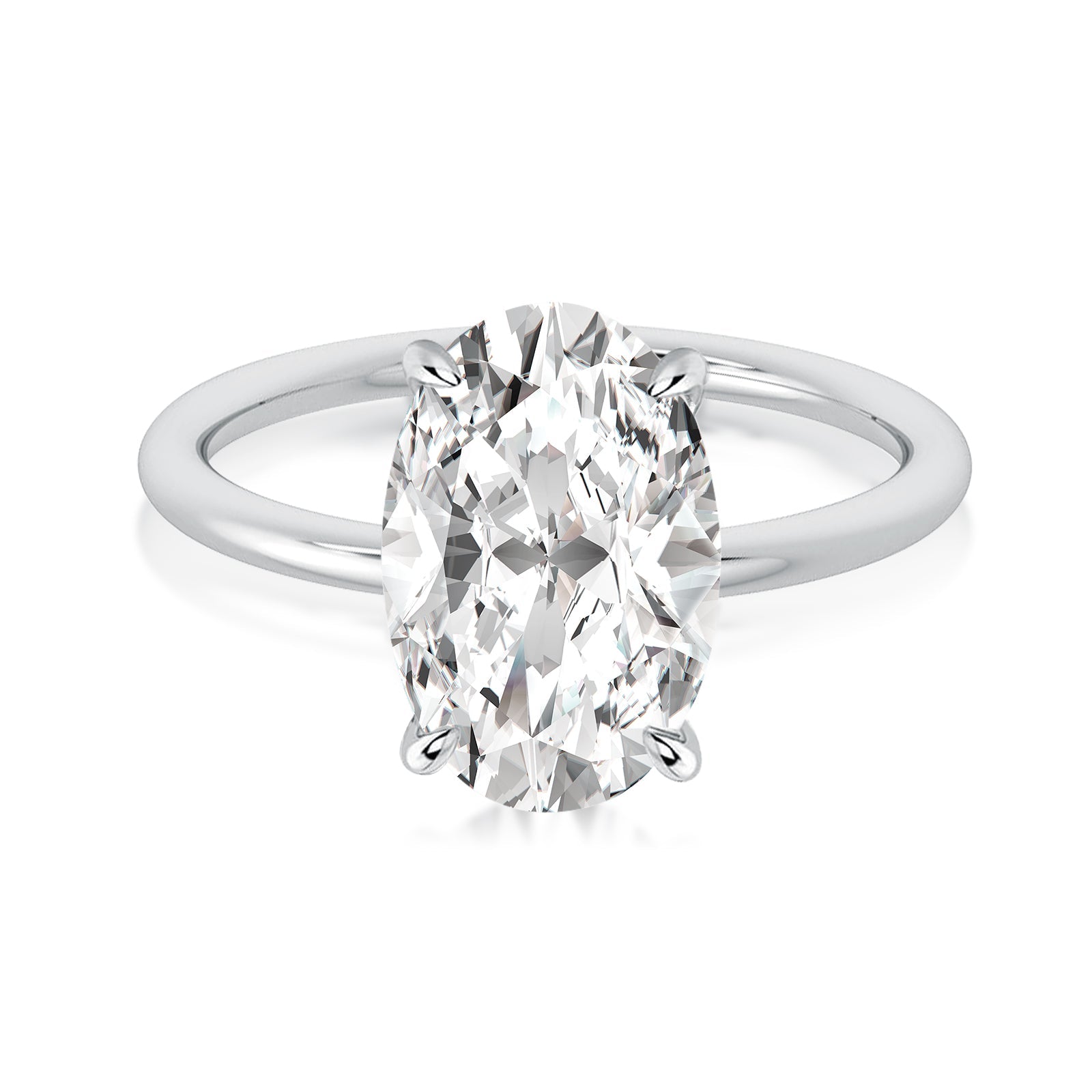 Aurevyn 2.0Ct~5.5Ct Oval Cut Promise Ring For Women