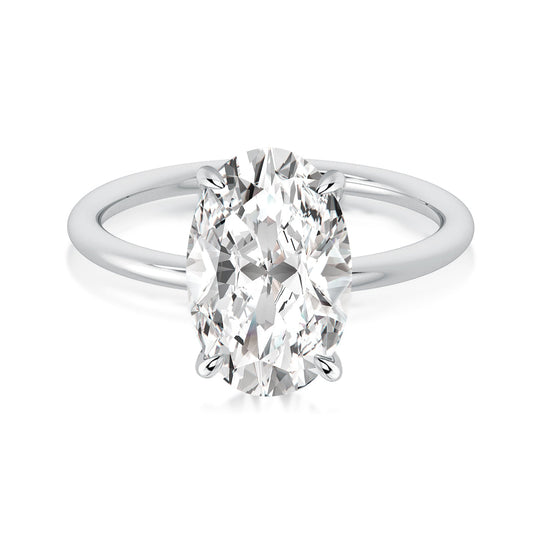 Aurevyn 2.0Ct~5.5Ct Oval Cut Promise Ring For Women