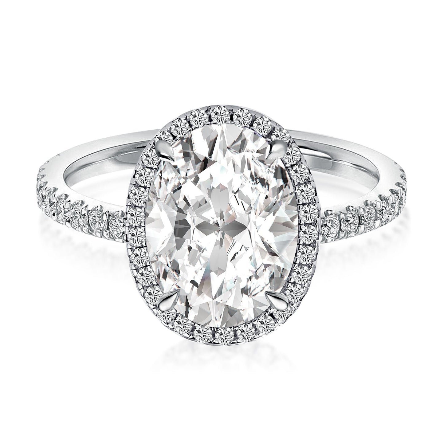 Aurevyn 4.5 Ct Oval White Gold Promise Ring