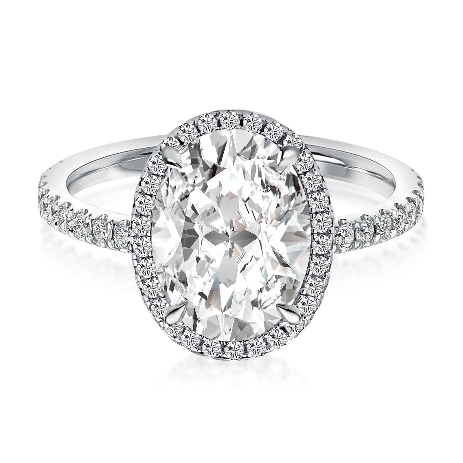 Aurevyn 4.5 Ct Oval White Gold Promise Ring