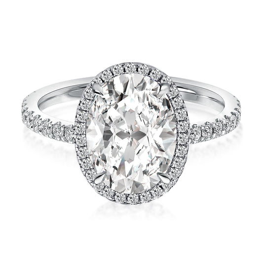 Aurevyn 4.5 Ct Oval White Gold Promise Ring