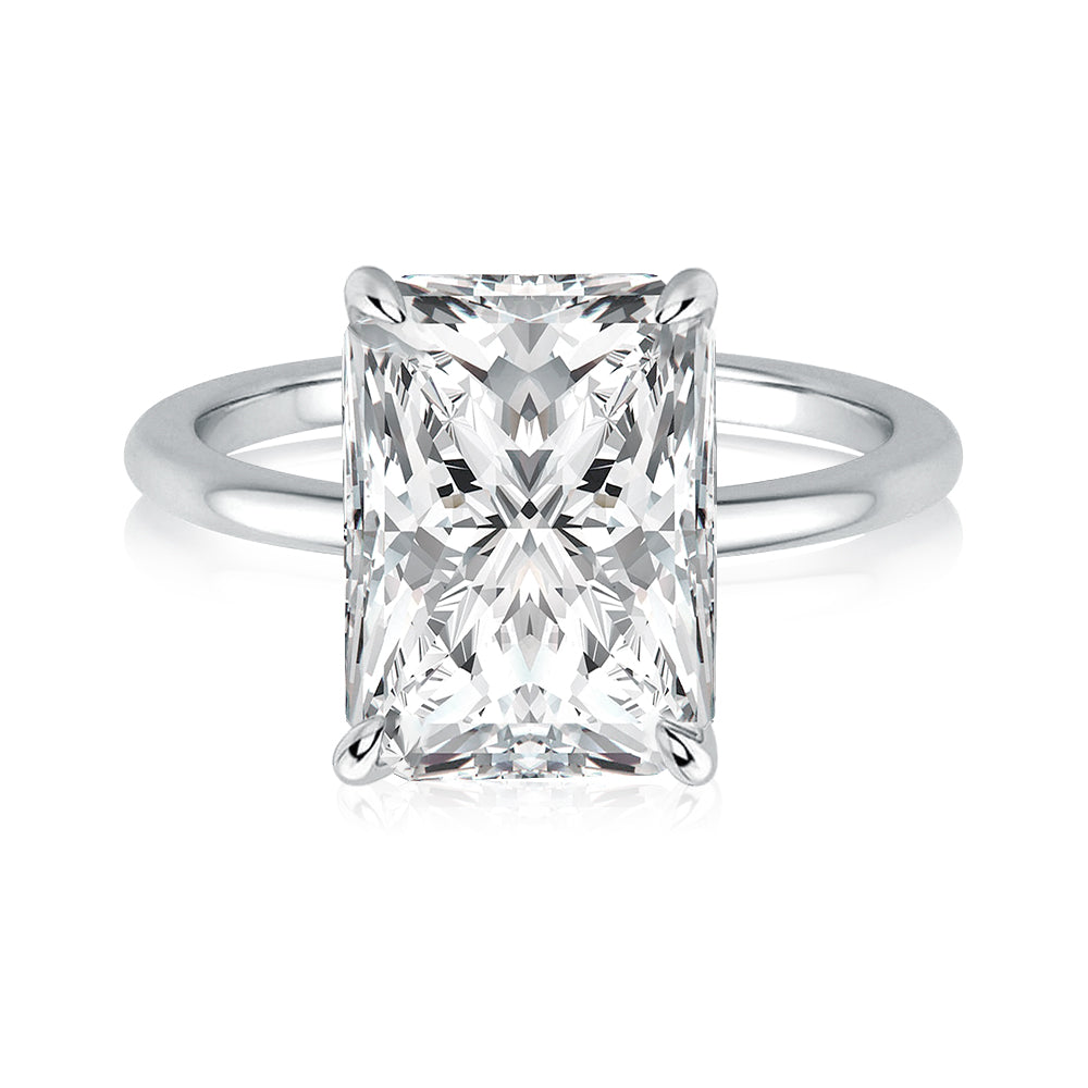 Aurevyn 4.5 Ct Radiant Cut White Gold Engagement Ring