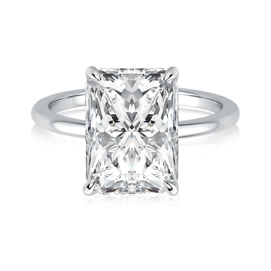 Aurevyn 4.5 Ct Radiant Cut White Gold Engagement Ring