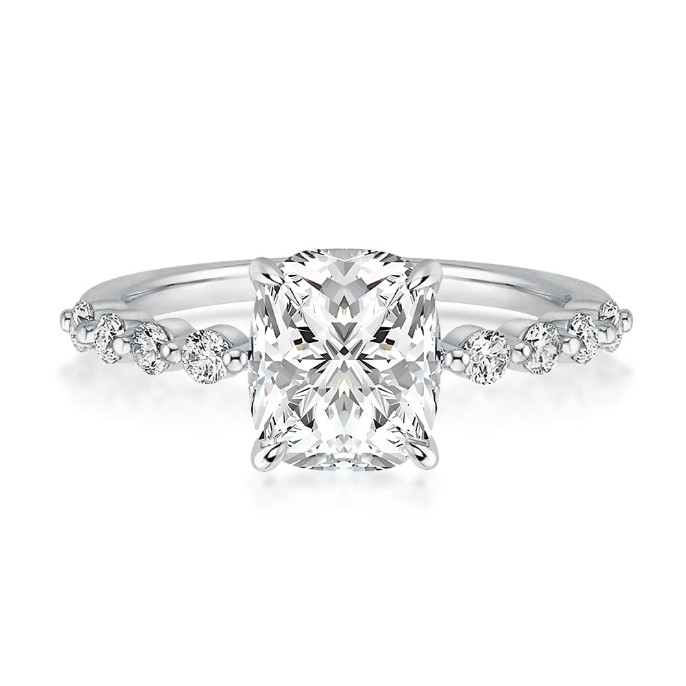 Aurevyn 2.0 Ct White Gold Cushion Cut Bridal Ring