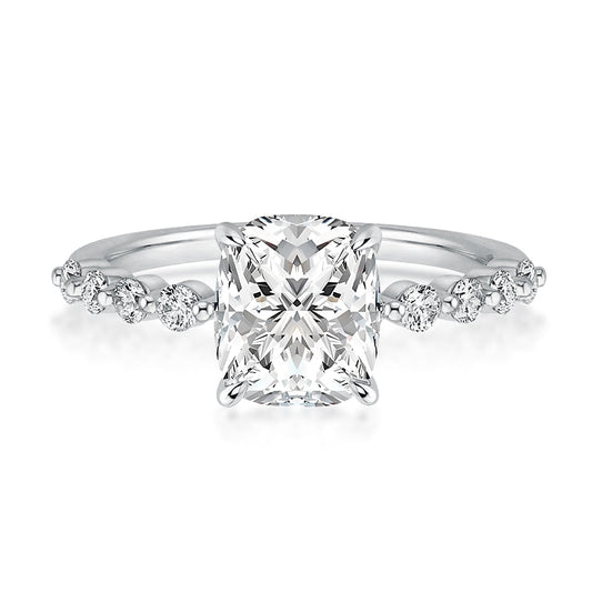Aurevyn 2.0 Ct White Gold Cushion Cut Bridal Ring