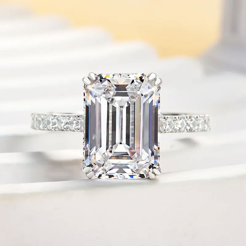 Aurevyn 4.5 Ct Emerald Cut Engagement Ring For Women