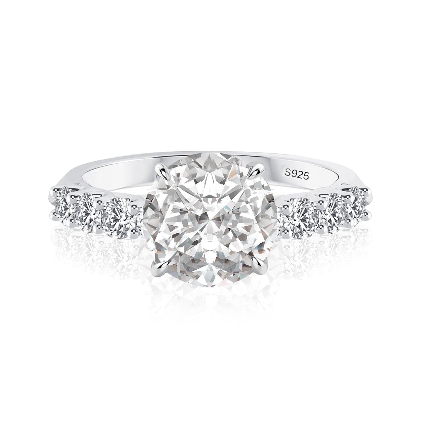 Aurevyn 2.0Ct Round White Gold Engagement Ring