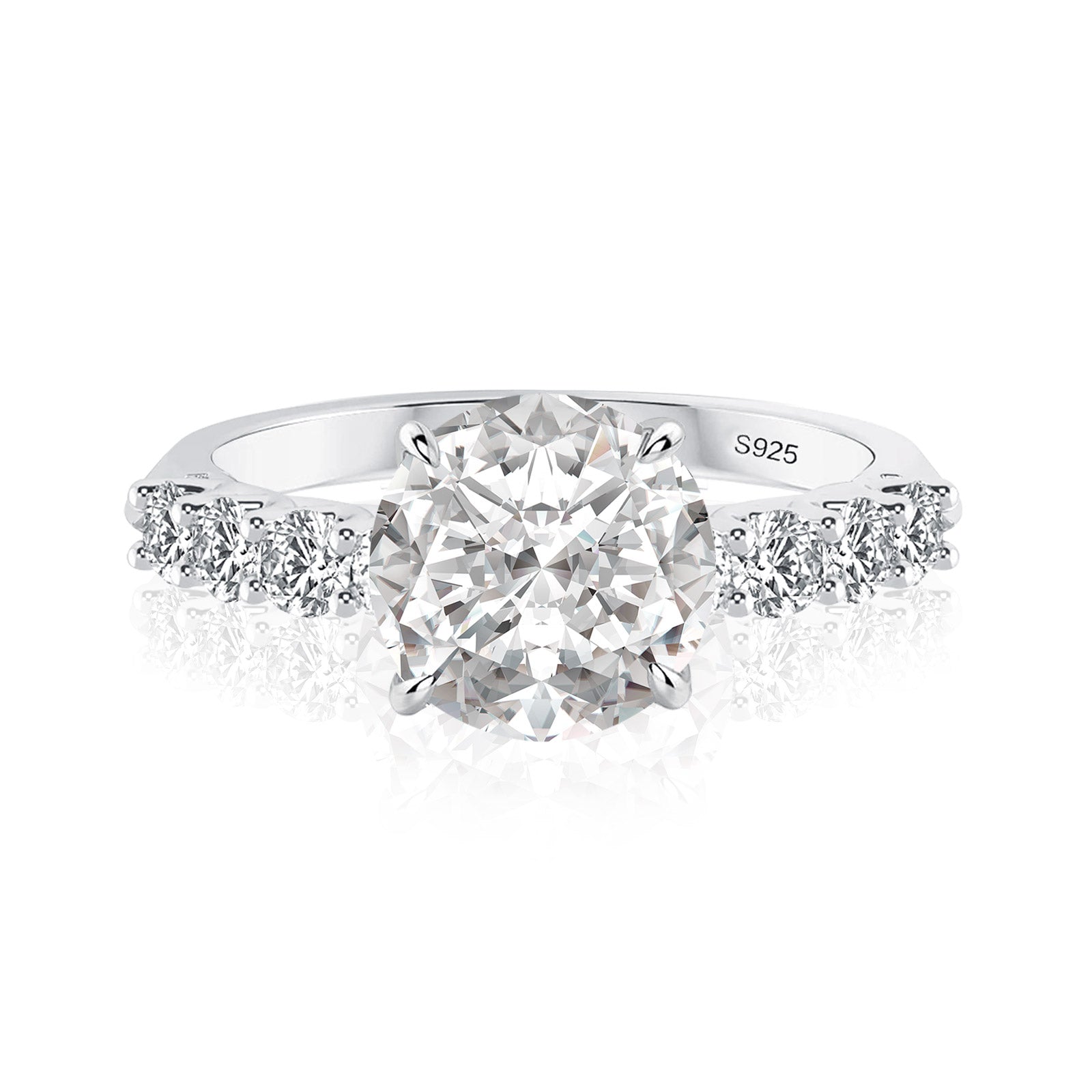 Aurevyn 2.0Ct Round White Gold Engagement Ring