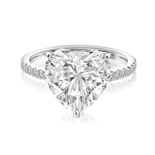 Aurevyn 4.0 Ct Heart Cut White Gold Promise Ring