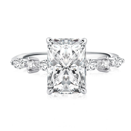 Aurevyn 3.5 Ct Radiant Cut White Gold Travel Ring For Women