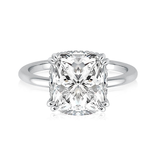 Aurevyn 4.5 Ct Cushion Cut White Gold Engagement Ring