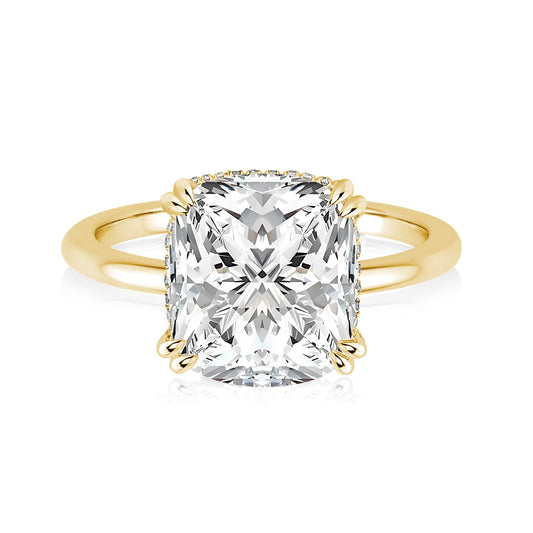 Aurevyn 4.5 Ct Cushion Cut Yellow Gold Engagement Ring