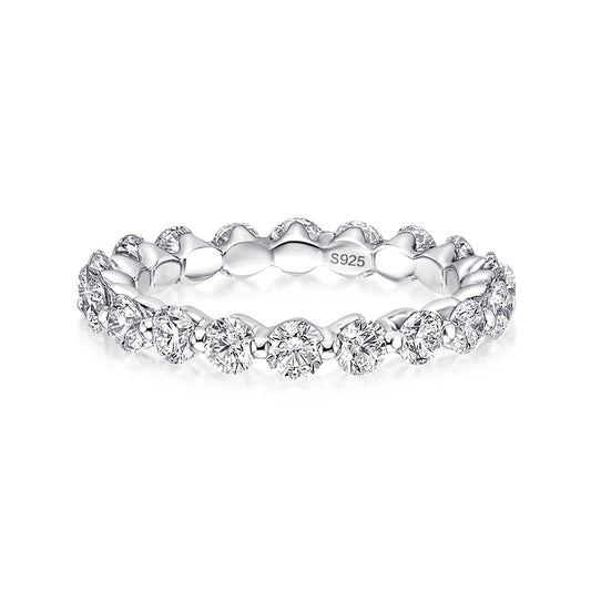 Aurevyn 1.0 Ct～ 1.5 Ct Round Cut White Gold Anniversary Ring