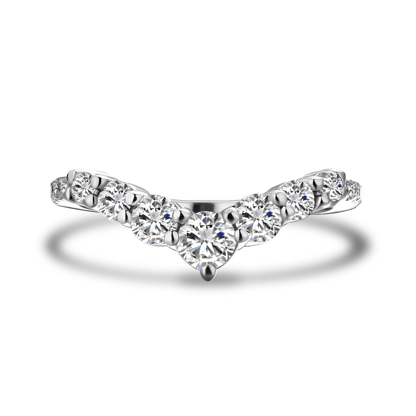Aurevyn Round Cut White Gold Anniversary Ring