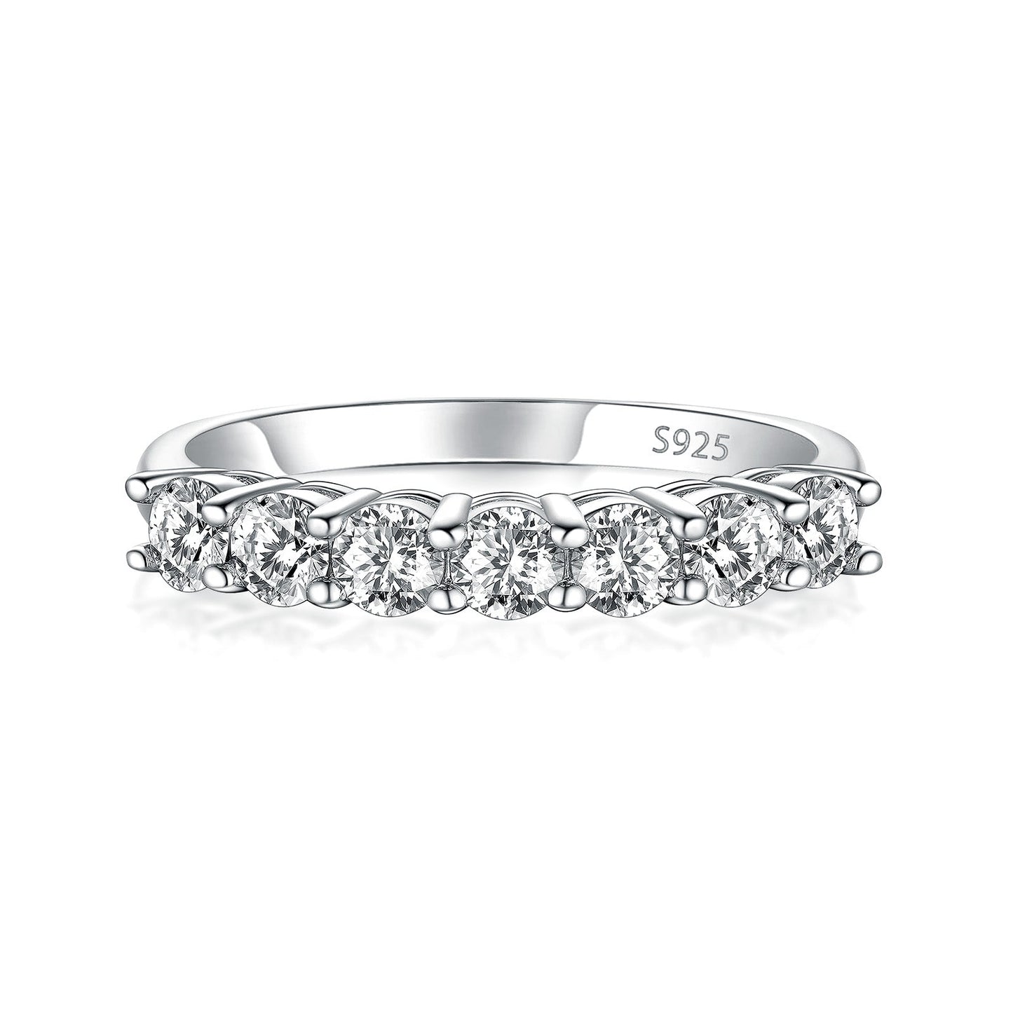 Aurevyn 0.7Ct Round Cut White Gold Women's Wedding Band