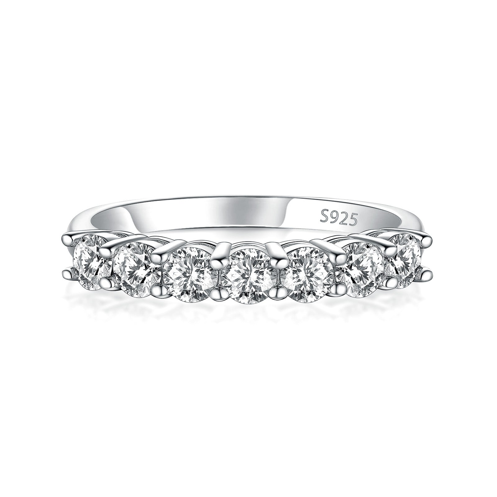 Aurevyn 0.7Ct Round Cut White Gold Women's Wedding Band