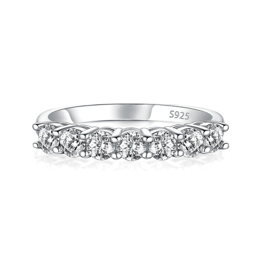 Aurevyn 0.7Ct Round Cut White Gold Women's Wedding Band