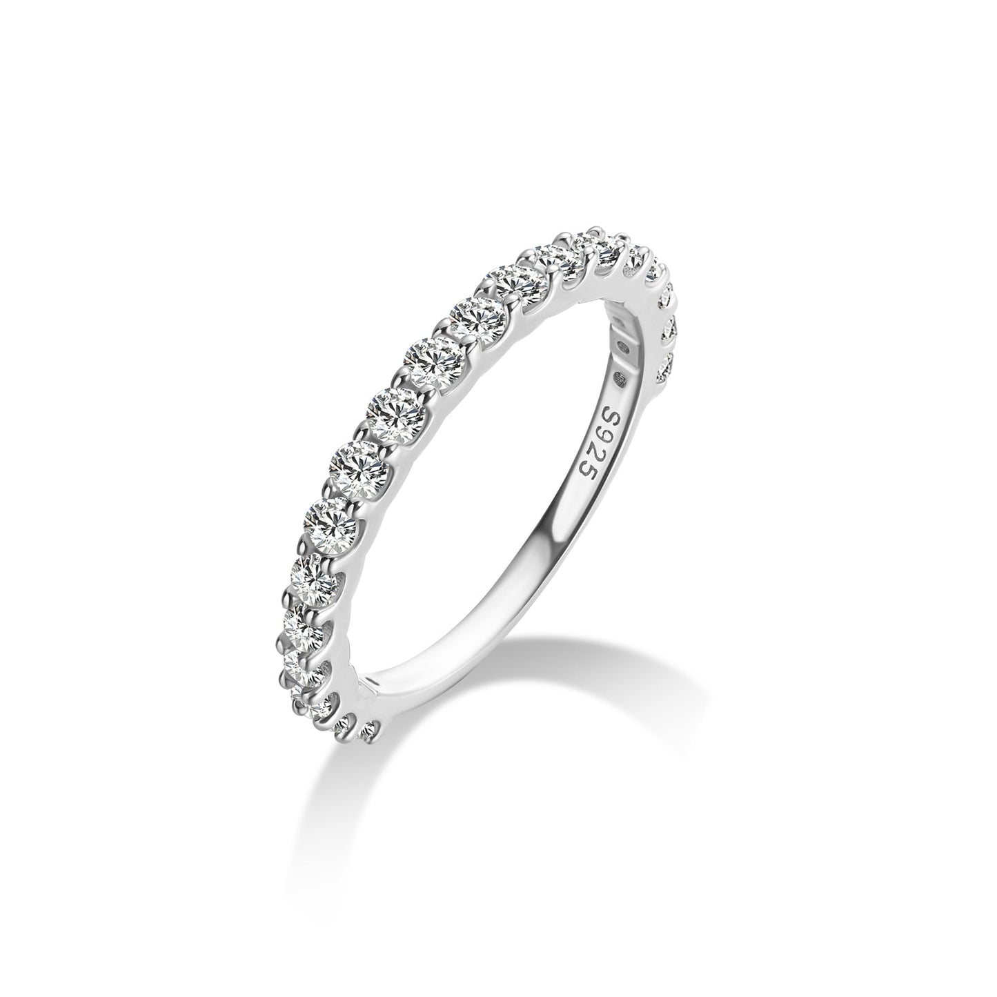 Aurevyn 0.6 Ct White Gold Round Cut Eternity Wedding Band