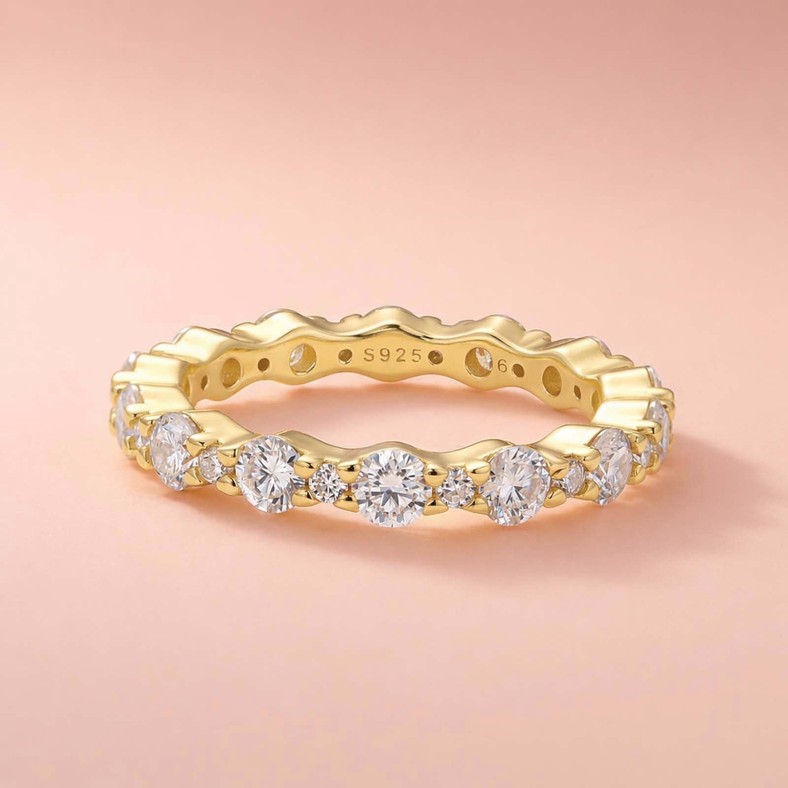 Aurevyn 1.65 Ct Round Cut Full Wedding Band for Women