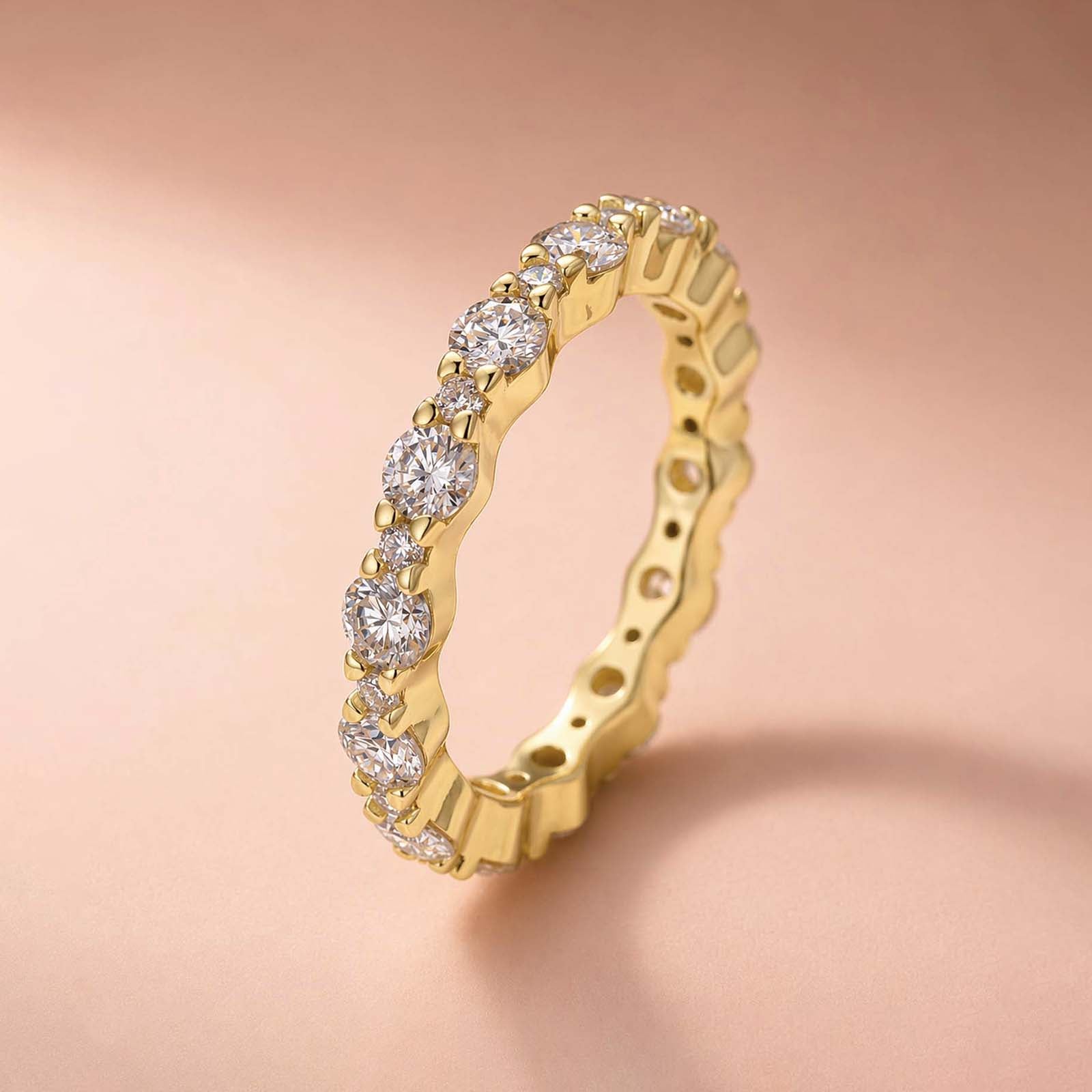 Aurevyn 1.65 Ct Round Cut Full Wedding Band for Women