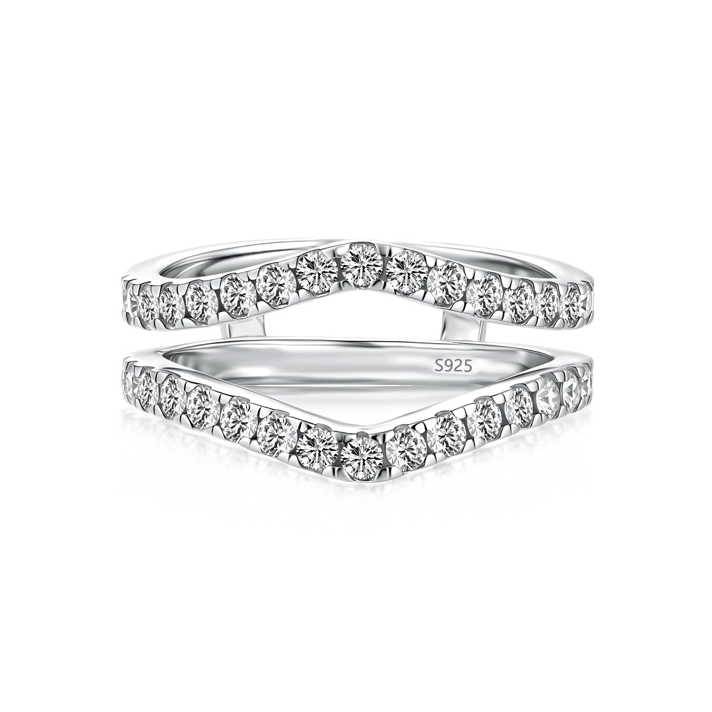 Aurevyn Pavé Full Eternity Round Cut Enhancer Wedding Band