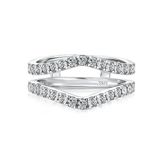 Aurevyn Pavé Full Eternity Round Cut Enhancer Wedding Band