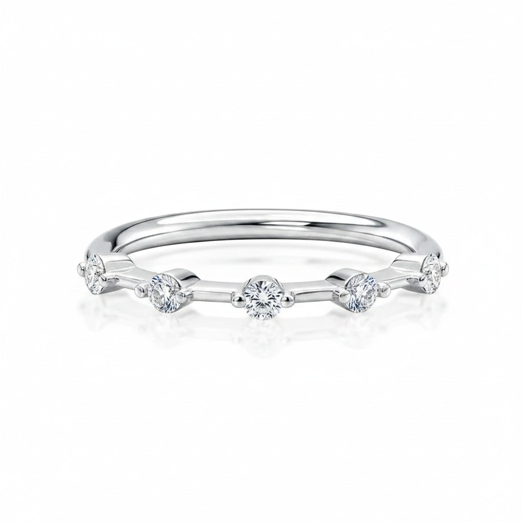 Aurevyn 0.2 Ct Round Cut Women's Wedding Band