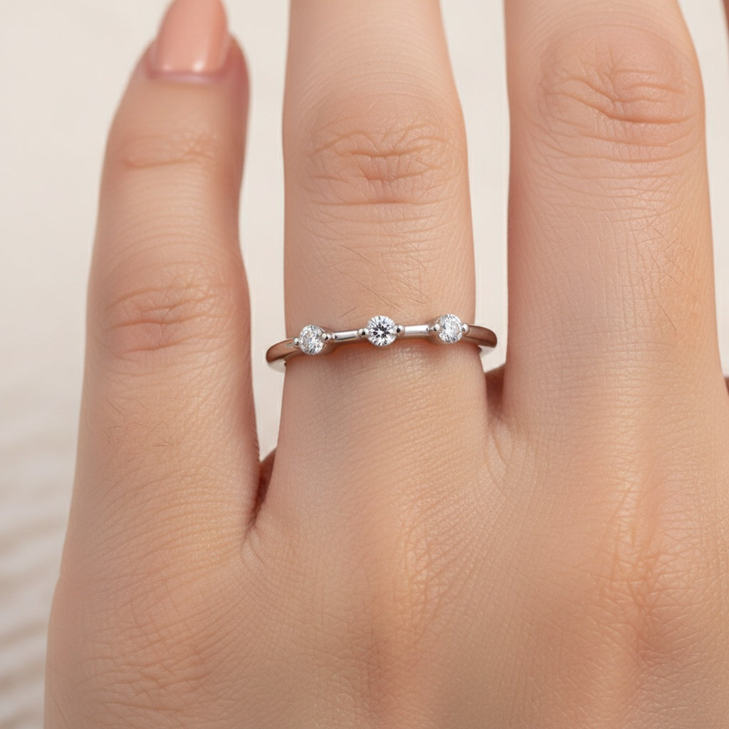 Aurevyn 0.2 Ct Round Cut Women's Wedding Band