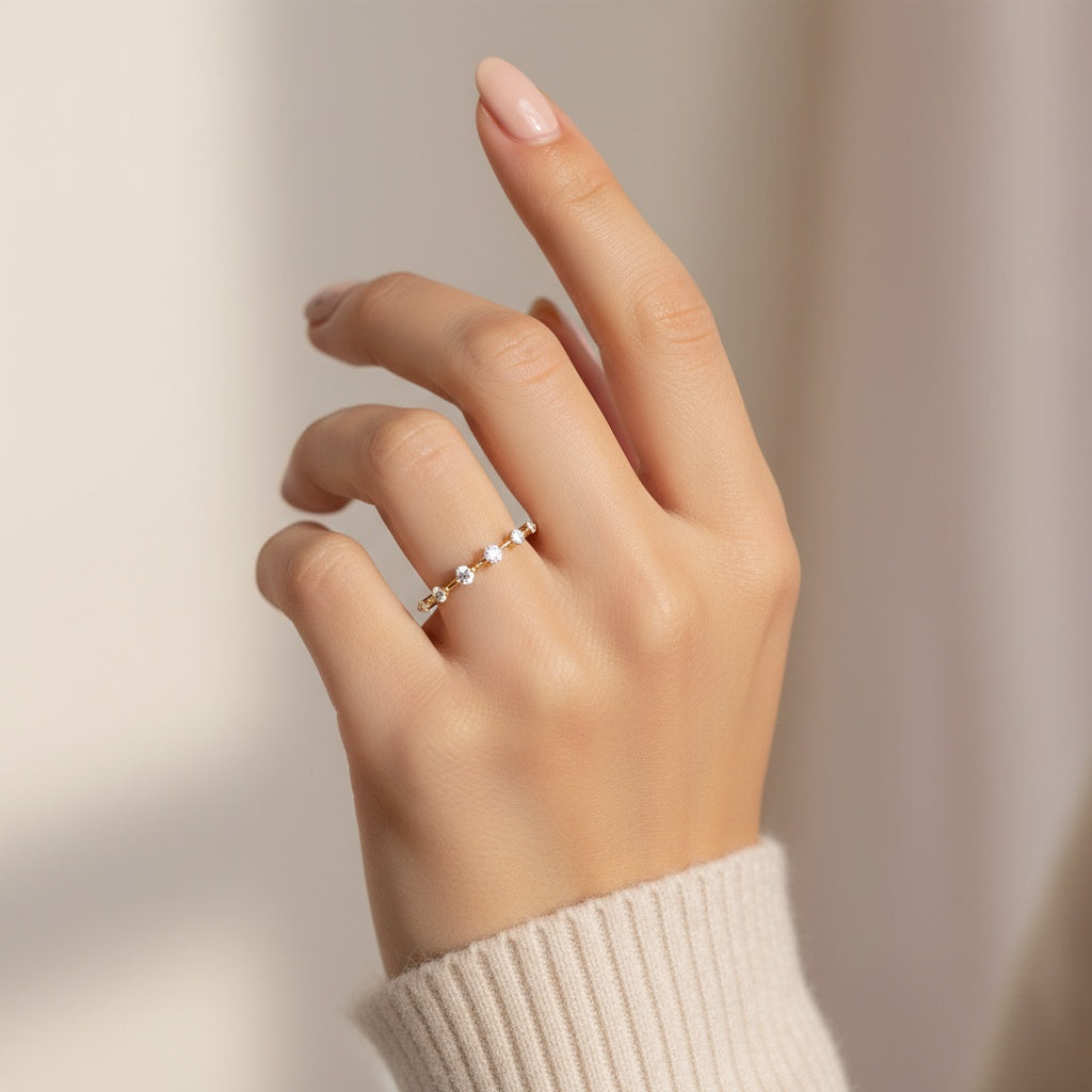Aurevyn 0.2 Ct Yellow Gold Women's Wedding Band