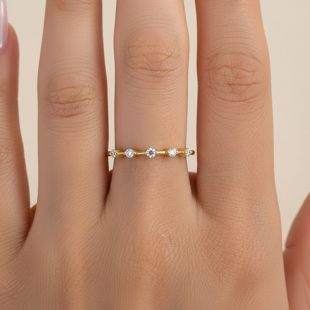 Aurevyn 0.2 Ct Yellow Gold Women's Wedding Band