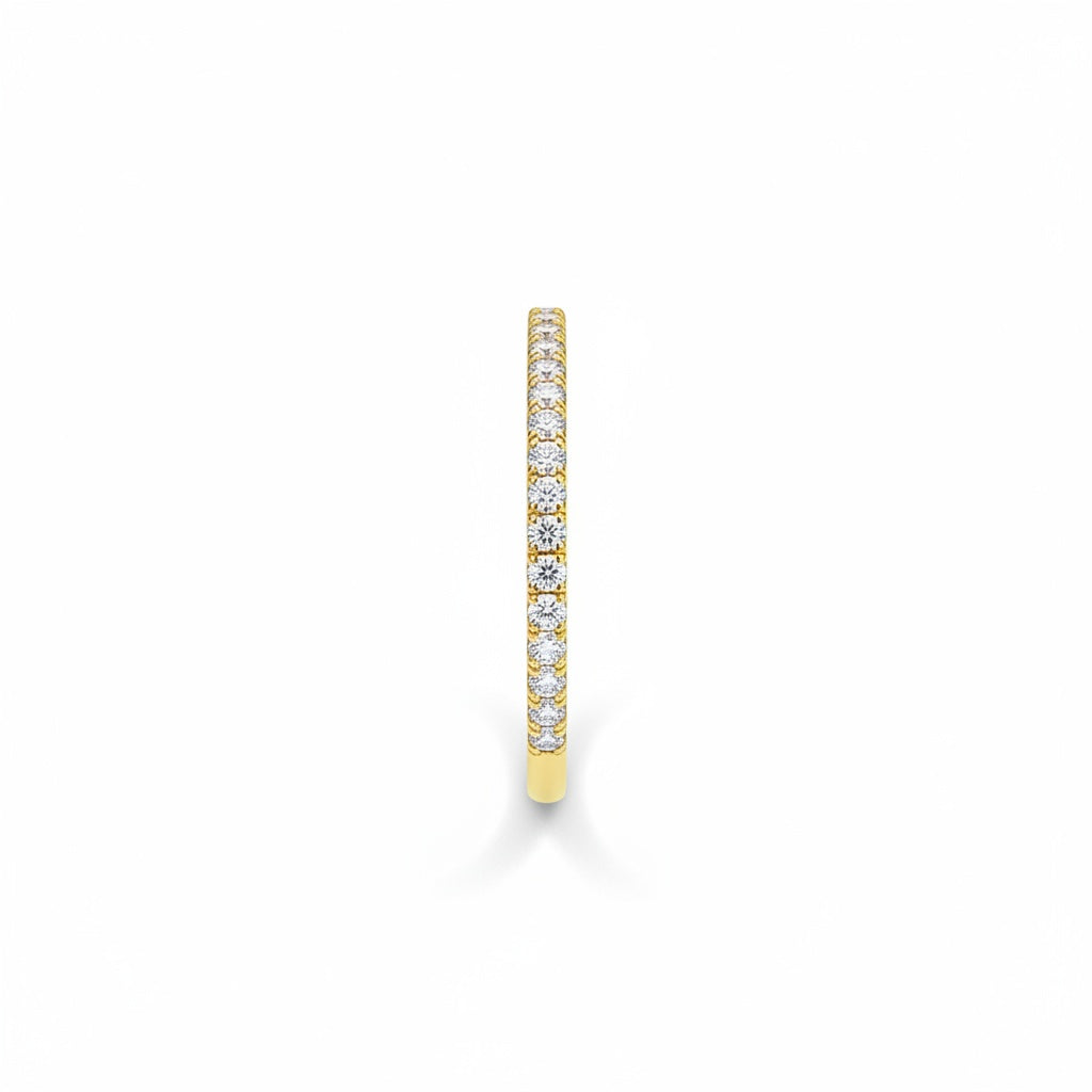 Aurevyn 0.5 Ct Yellow Gold  Full Eternity Thin Wedding Band For Women