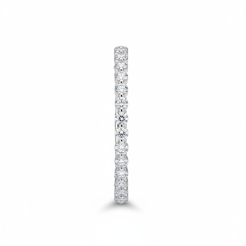Aurevyn 1.0 Ct White Gold Round Cut Full Eternity Wedding Band