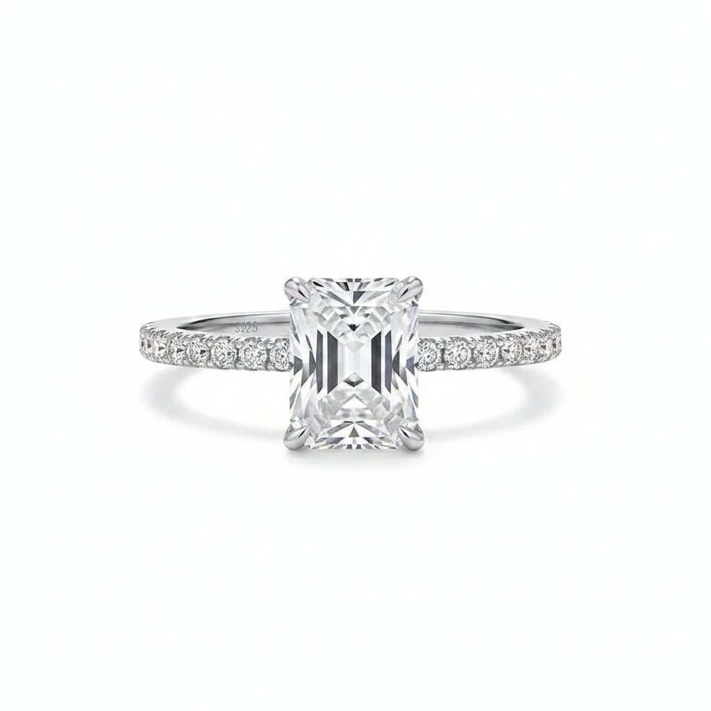 Aurevyn 1.0Ct Radiant Cut White Gold Engagement Ring For Women
