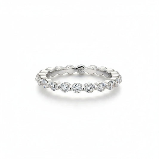 Aurevyn 1.2 Ct Round Cut White Gold Anniversary Ring