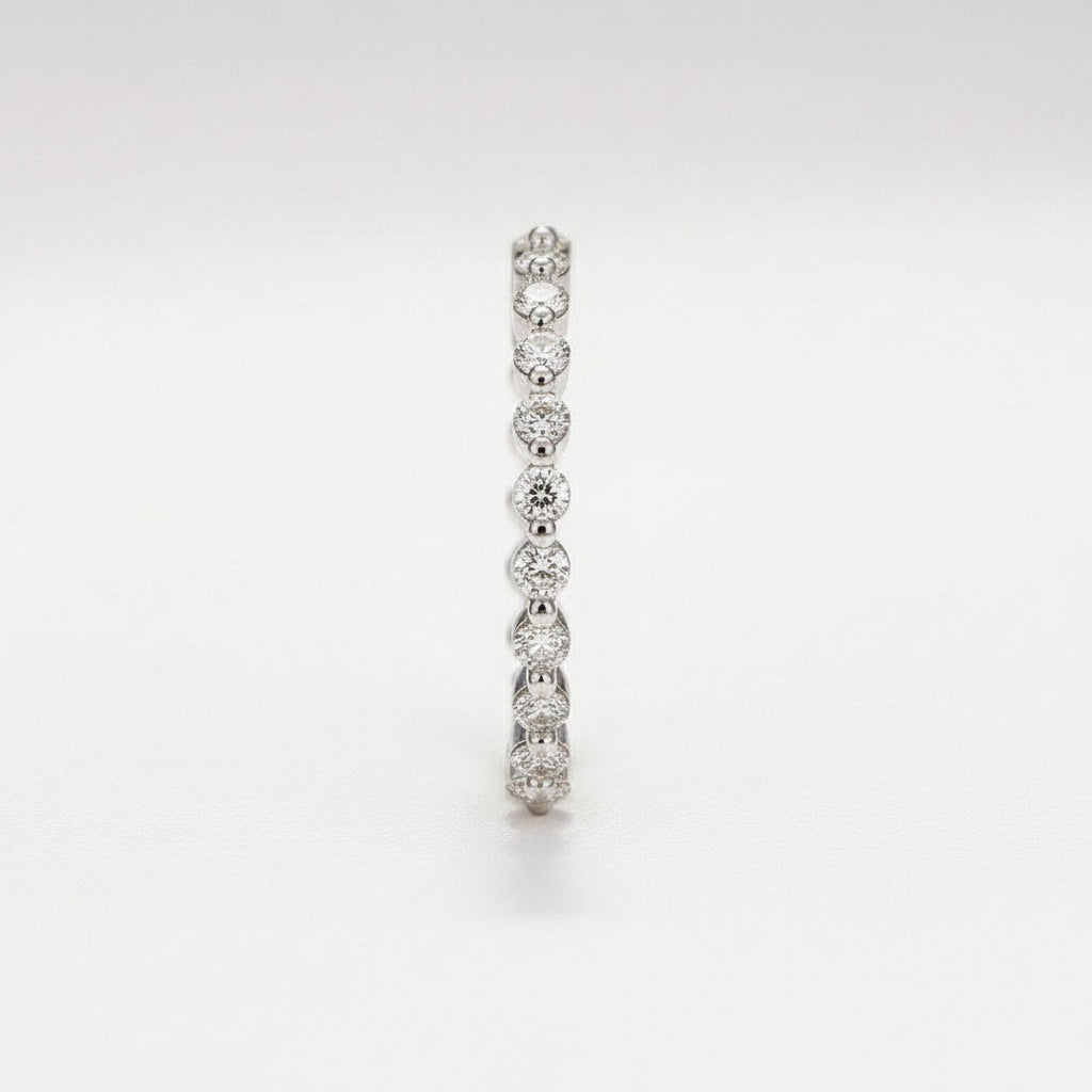 Aurevyn 1.2 Ct Round Cut White Gold Anniversary Ring