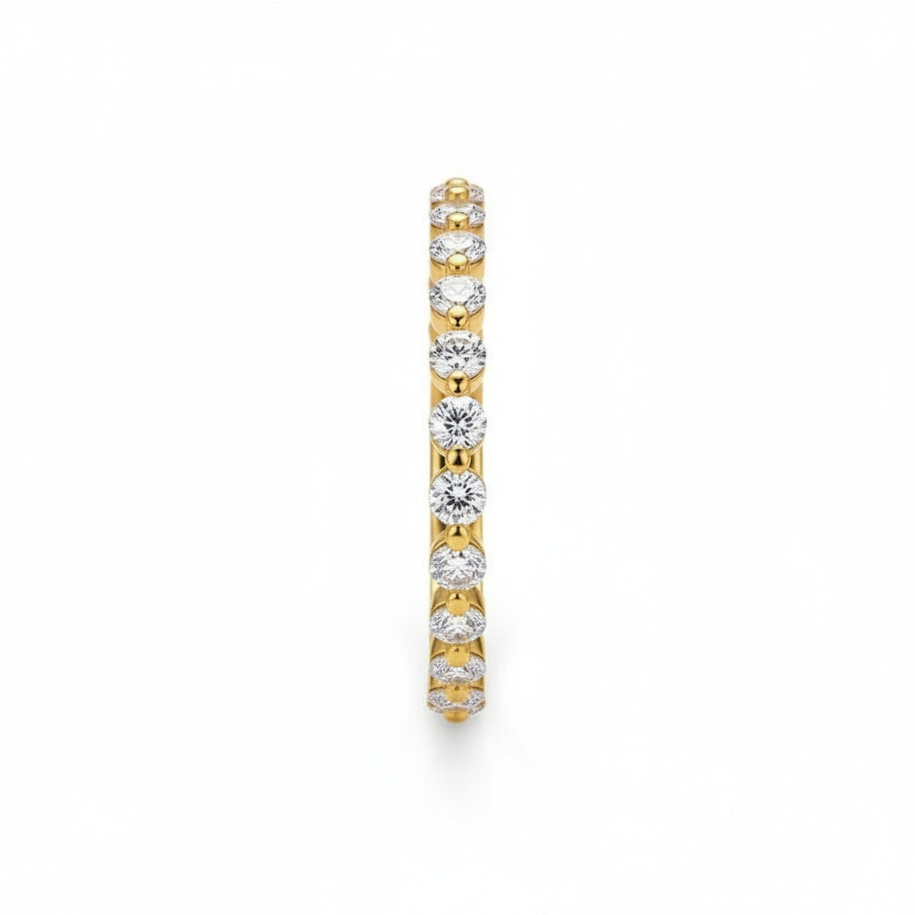 Aurevyn 1.2 Ct Round Cut Yellow Gold Anniversary Ring