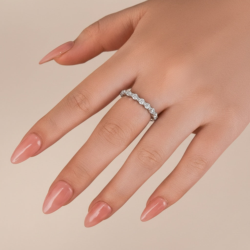 Aurevyn 1.65 Ct Round Cut Full Wedding Band for Women
