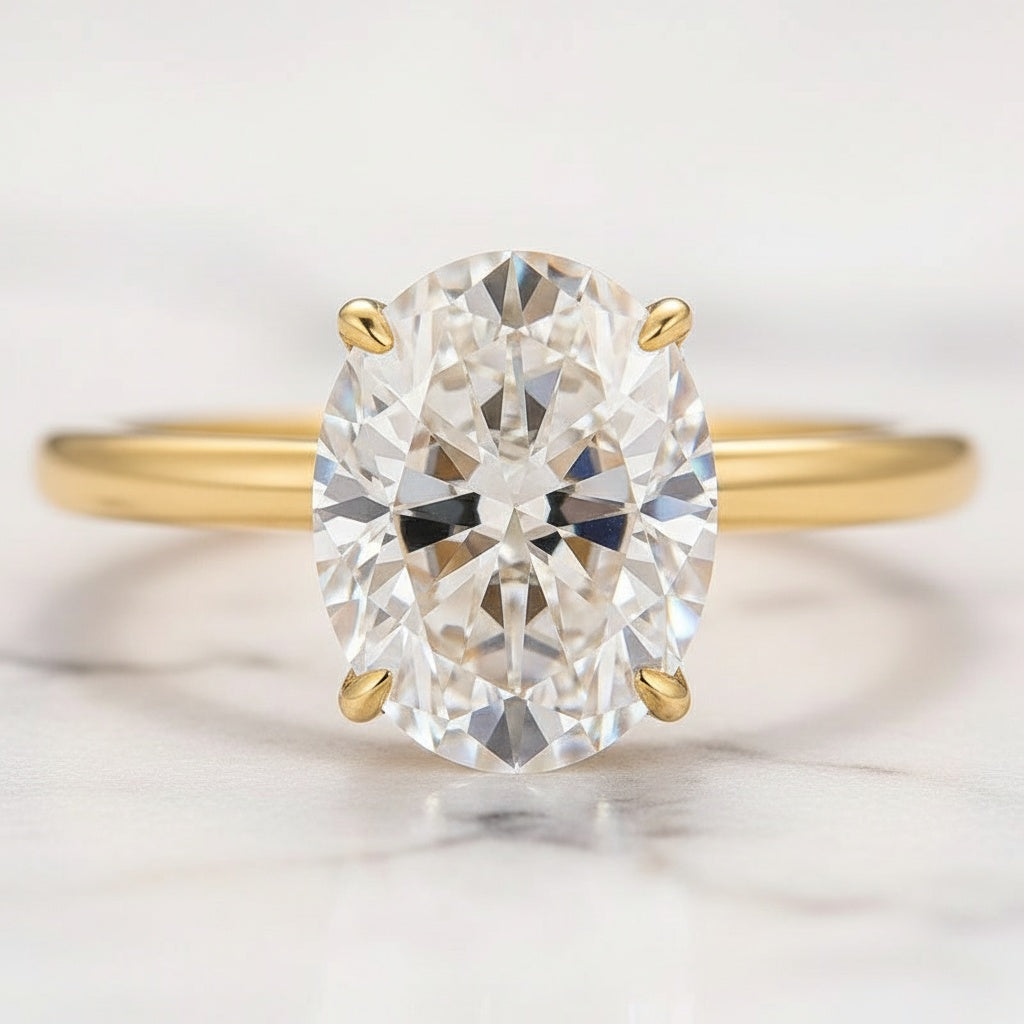 Aurevyn 2.0 Ct Oval Cut Wedding Ring Set For Women