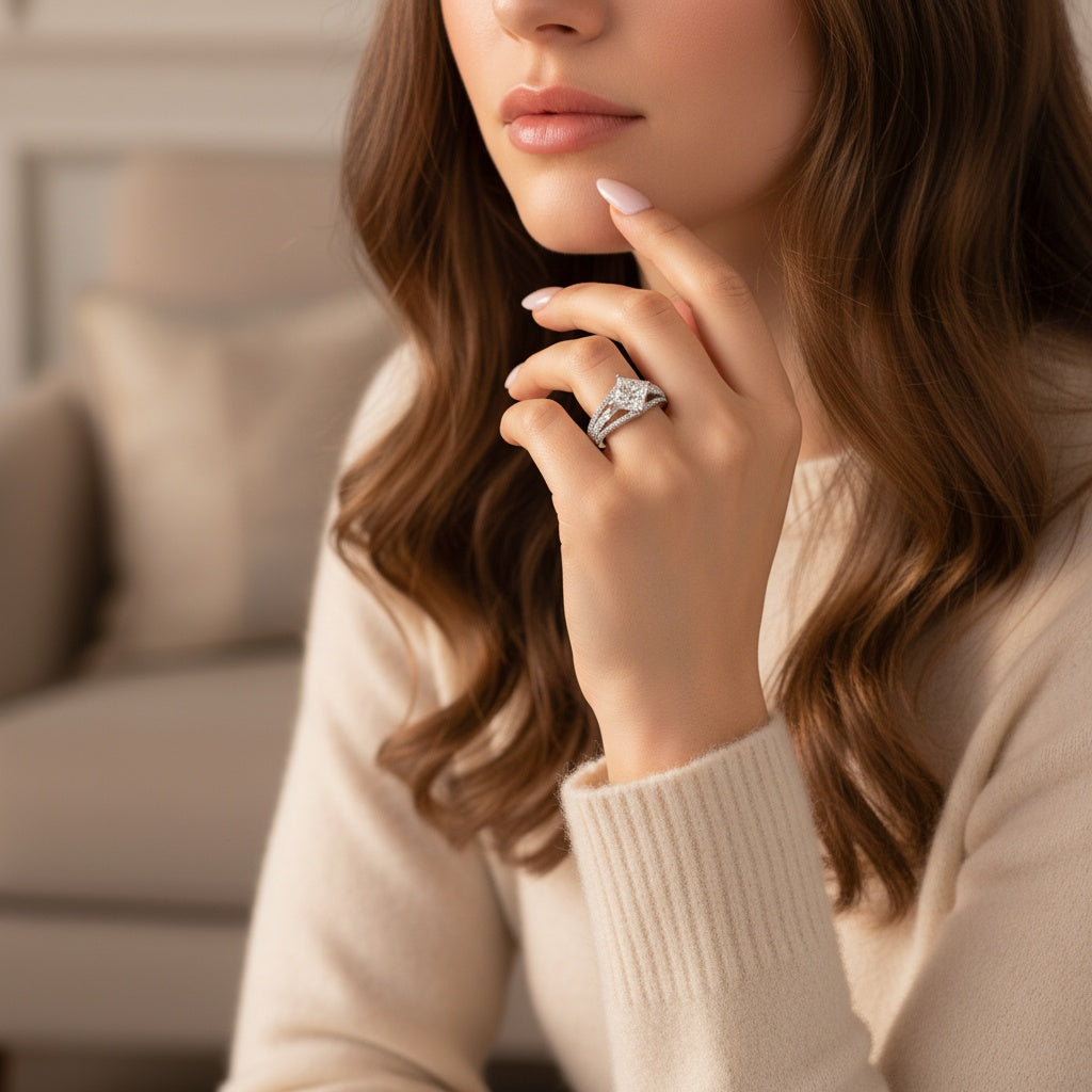 Aurevyn 2.0 Ct Princess Cut Travel Ring