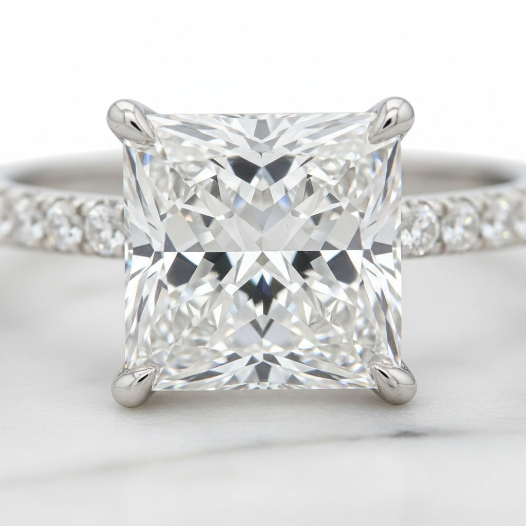 Aurevyn 2.0 Ct Princess Cut Wedding Ring Set For Women