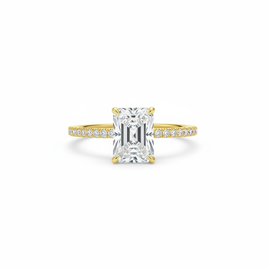 Aurevyn 2.0 Ct Radiant Cut Yellow Gold Engagement Ring
