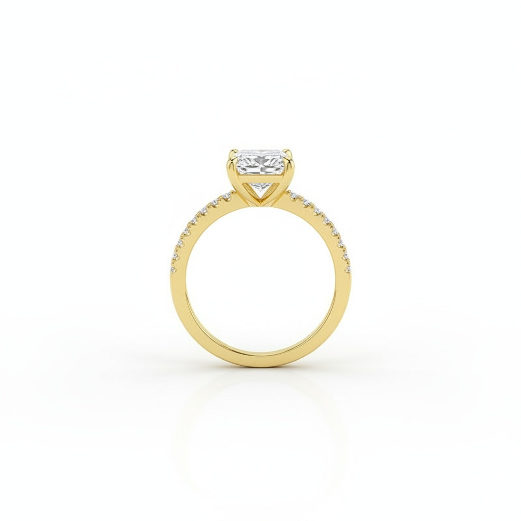 Aurevyn 2.0 Ct Radiant Cut Yellow Gold Engagement Ring