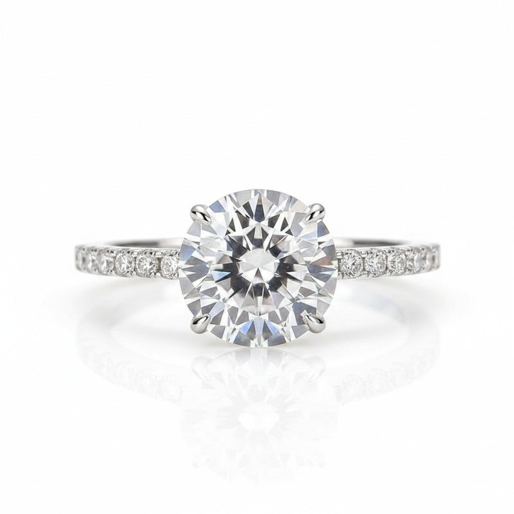 Aurevyn 2.0 Ct Round Cut Promise Ring For Women