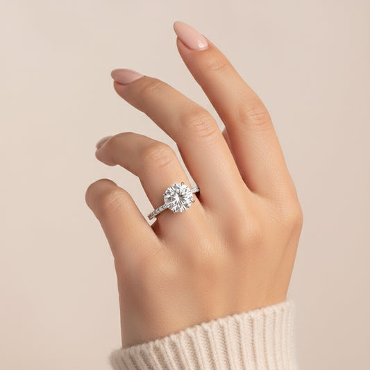 Aurevyn 2.0 Ct Round Cut Promise Ring For Women