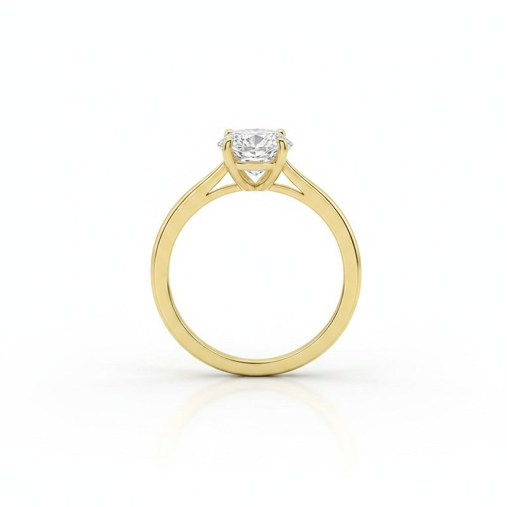 Aurevyn 2.0 Ct Solitaire Oval Cut Yellow Gold Promise Ring