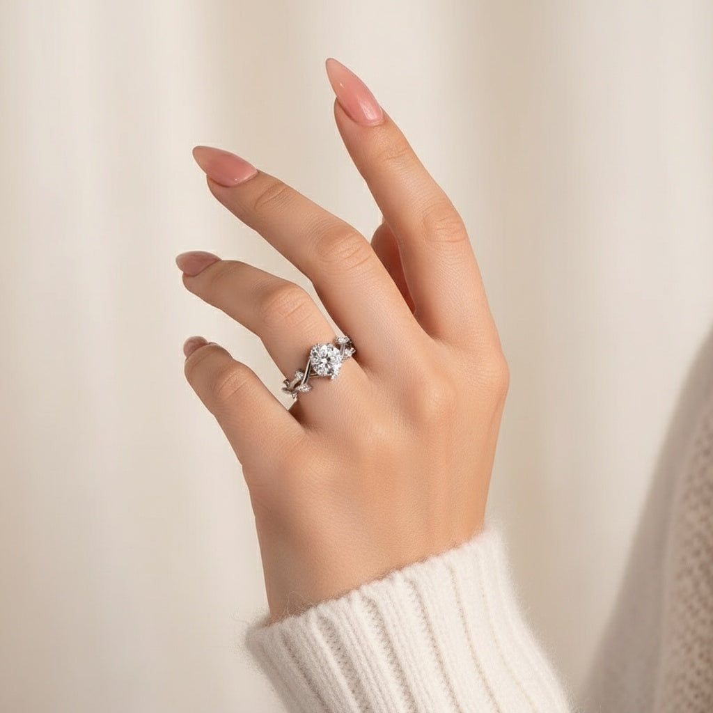 Aurevyn 2.0 Ct Vintage Vine Design Engagement Ring