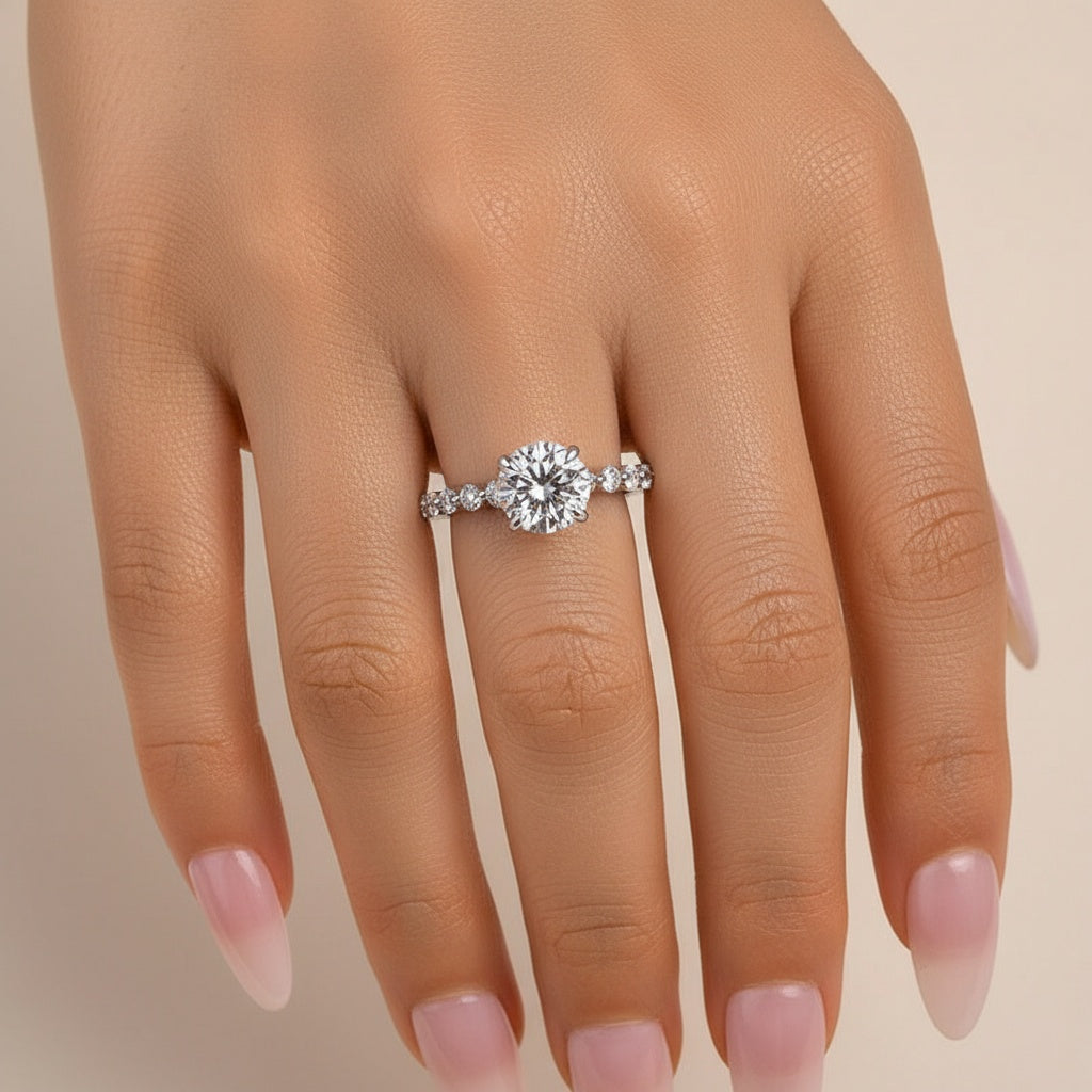 Aurevyn 2.0 Ct White Gold Promise Bridal Ring
