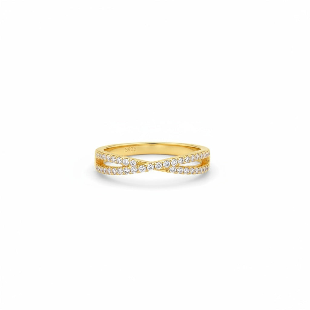 Aurevyn 2.0 Ct  X Criss Cross Wedding Band For Women