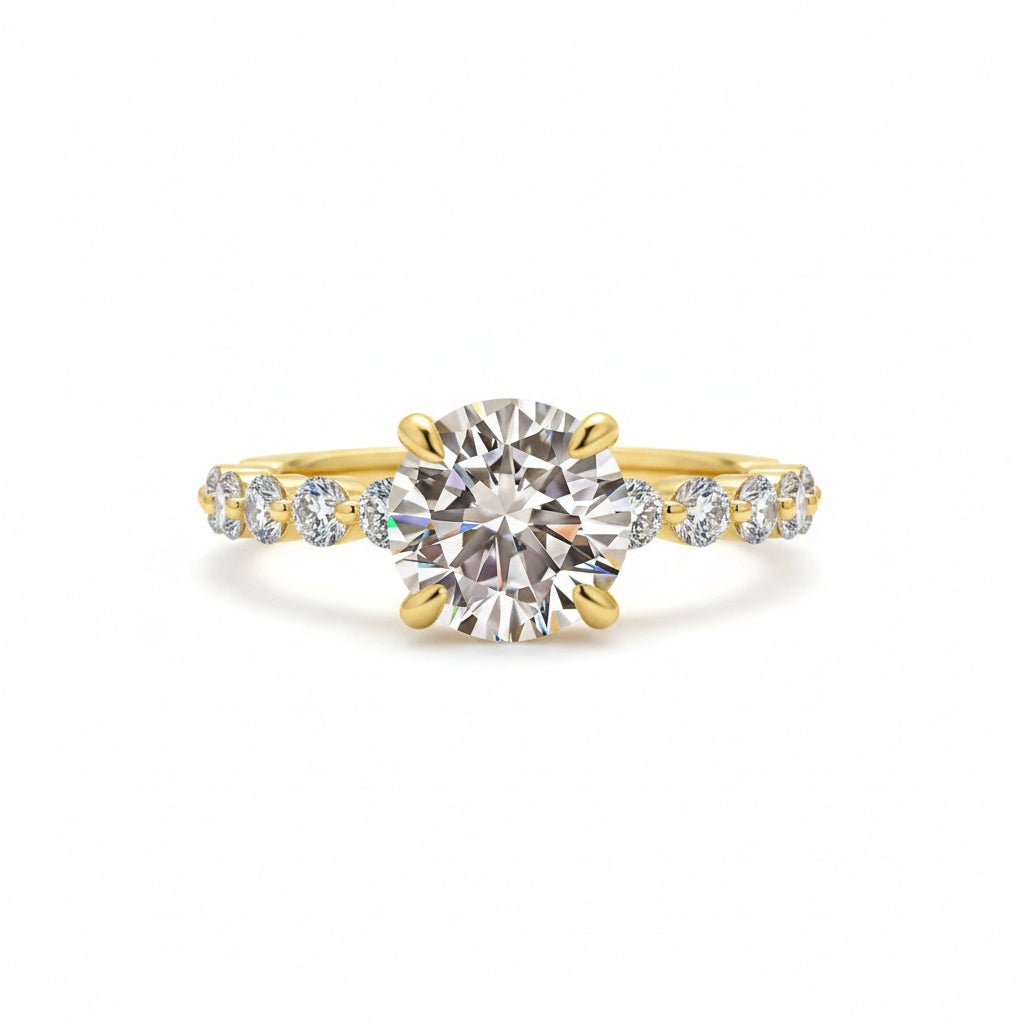Aurevyn 2.0 Ct Yellow Gold Promise Bridal Ring