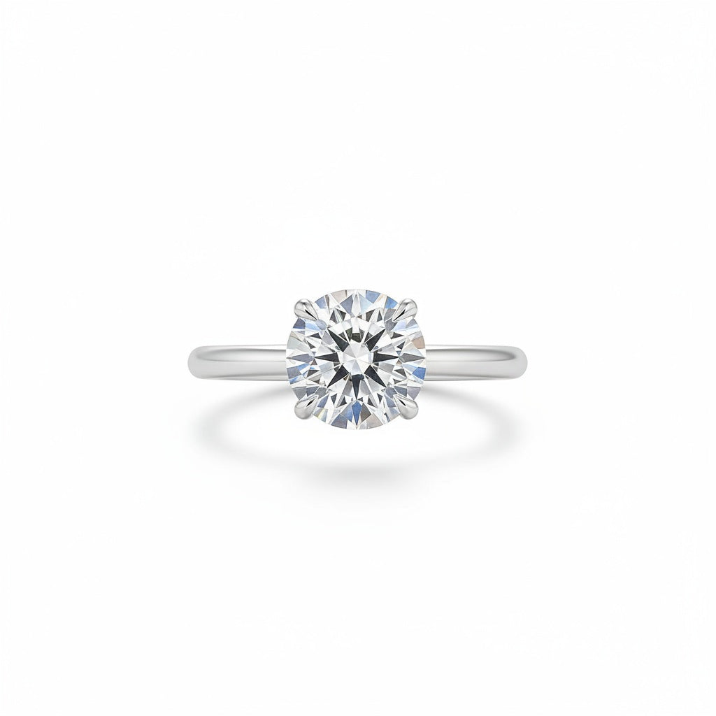 Aurevyn 2.0~4.0 Ct Round Cut White Gold Promise Ring